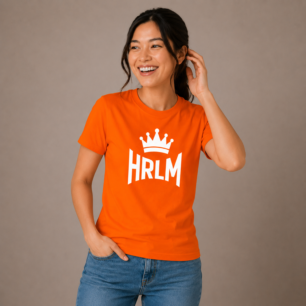 HRLM Crown Edition Oranje T-shirt - Afbeelding 2